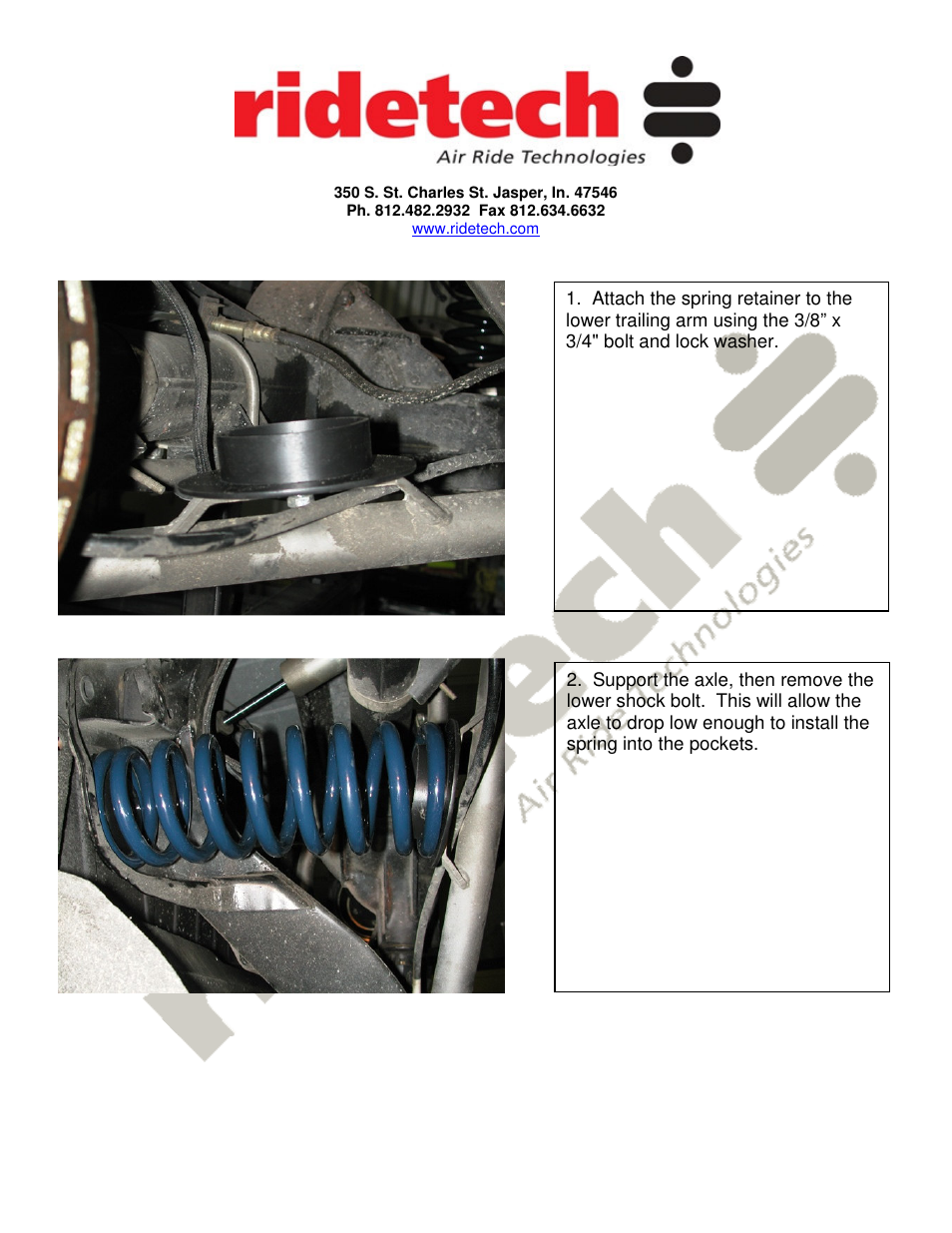 Ridetech 11284799 User Manual | Page 2 / 2