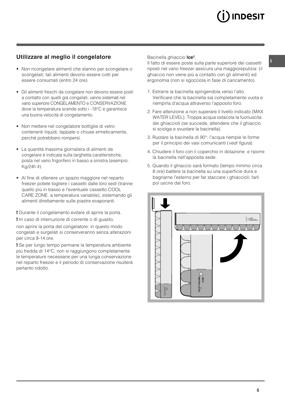 Utilizzare al meglio il congelatore | Indesit BAAAN 13 X User Manual | Page 5 / 48