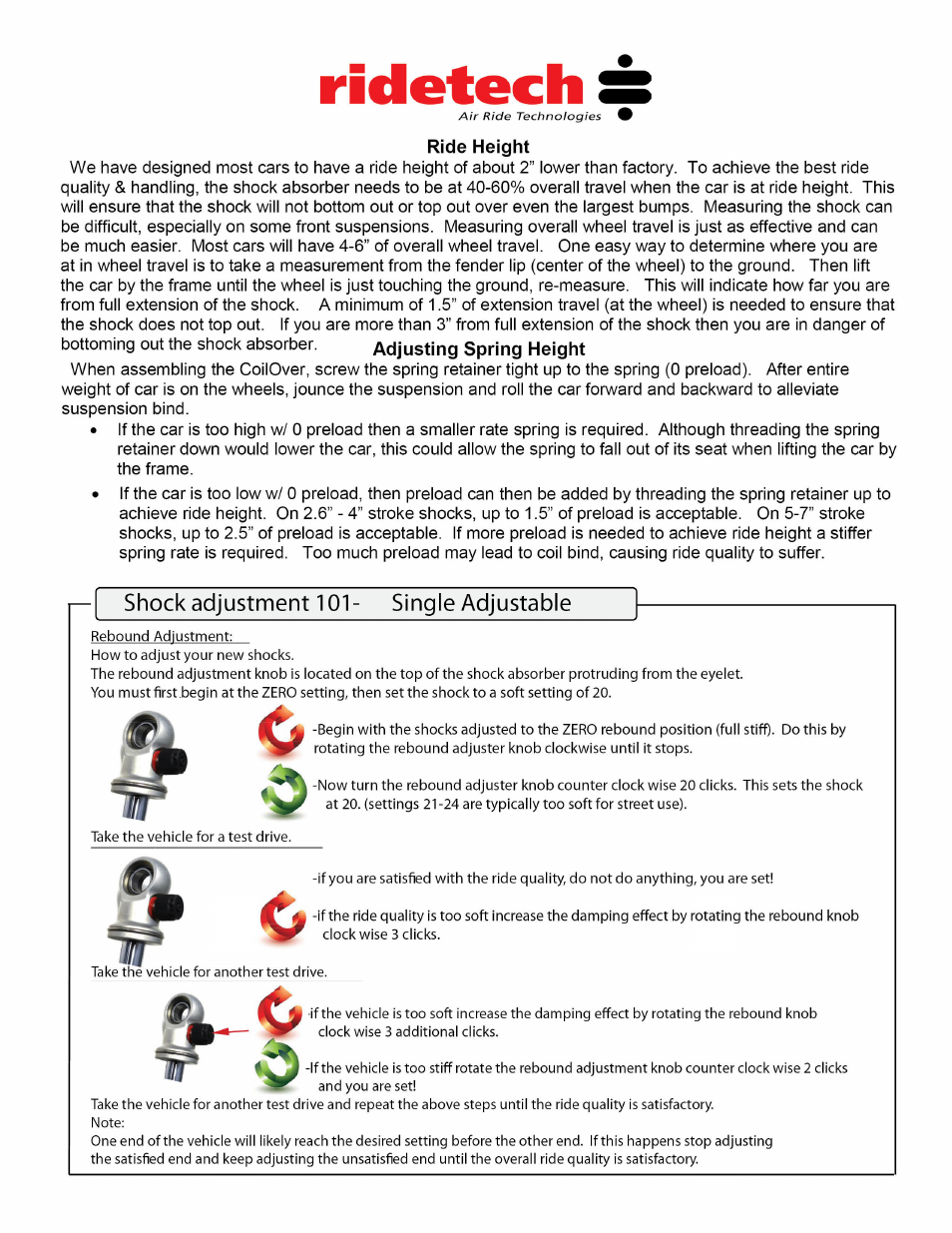 Ridetech 11053510 User Manual | Page 4 / 4