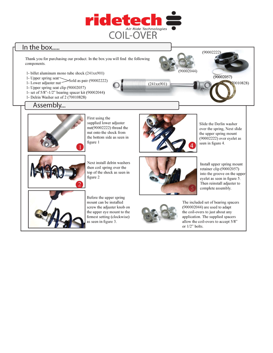 Ridetech 11016509 User Manual | Page 2 / 2