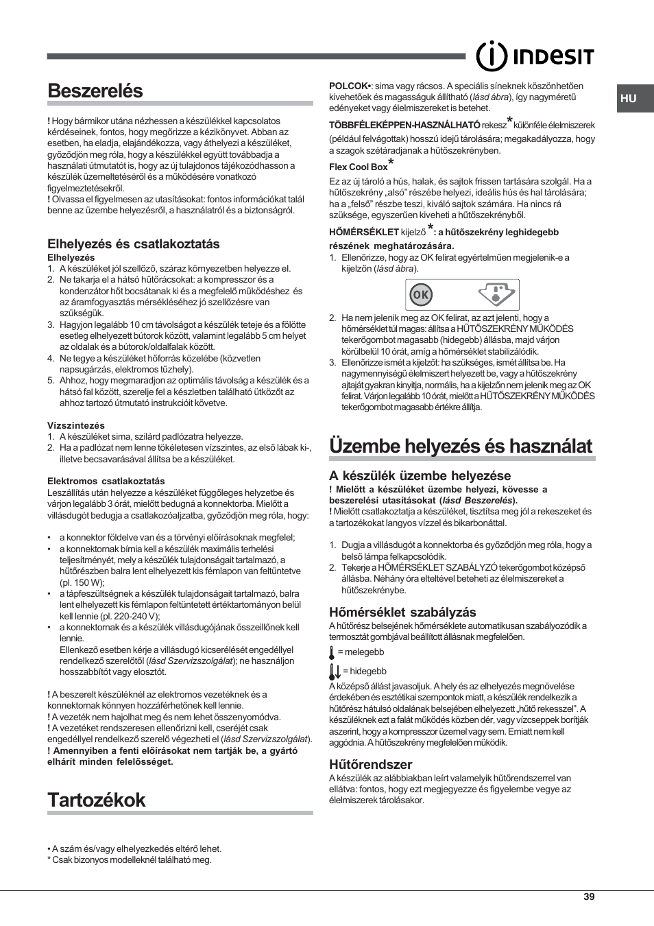 Indesit BAAN 13 X User Manual | Page 39 / 44