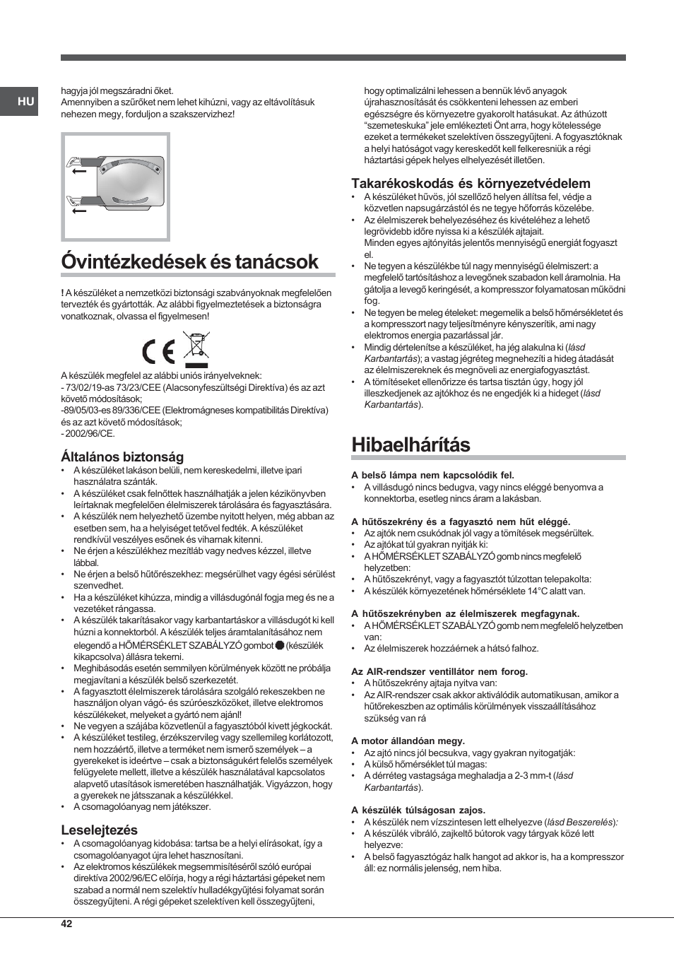 Indesit BAAN 13 X User Manual | Page 42 / 44