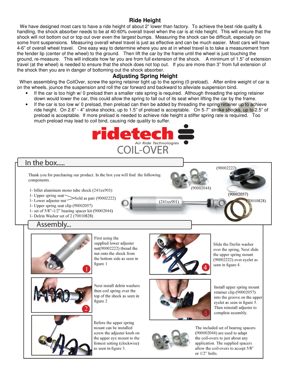 Ridetech 11013509 User Manual | Page 4 / 4