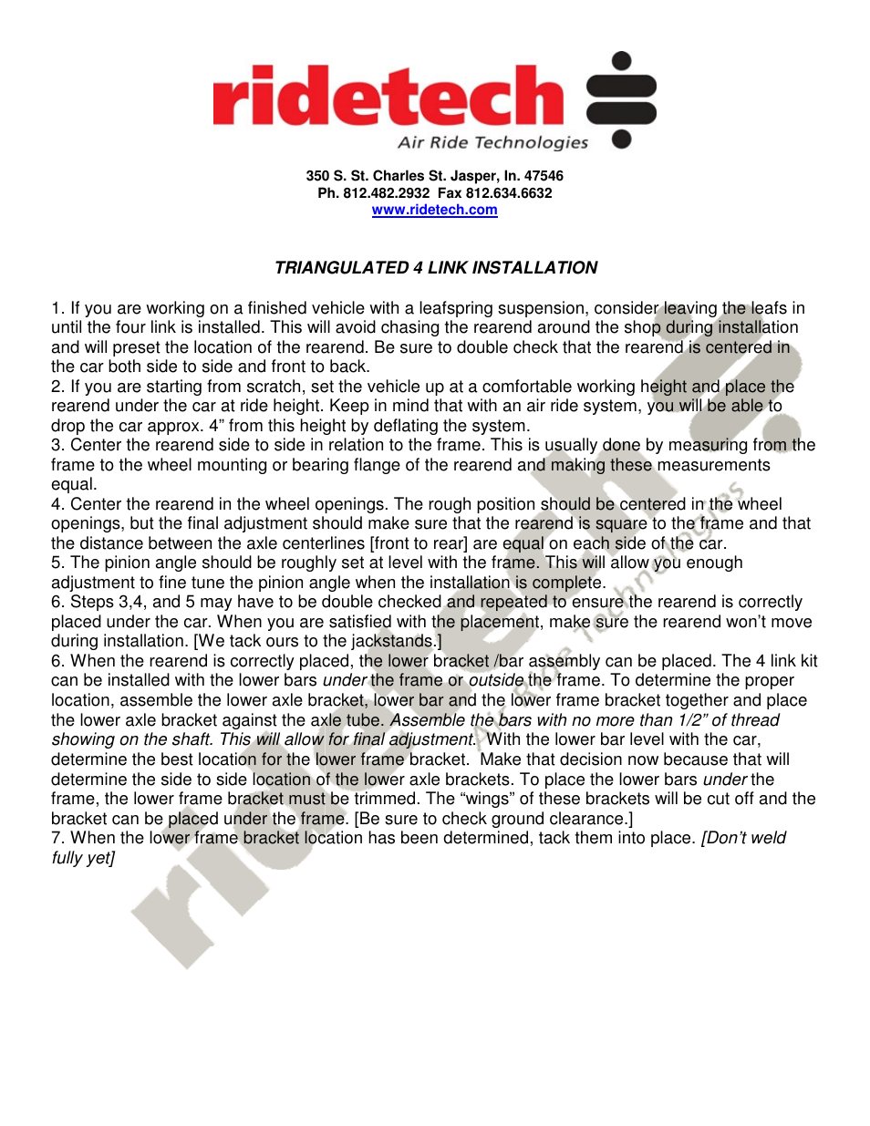 Ridetech 18988099 User Manual | Page 2 / 3