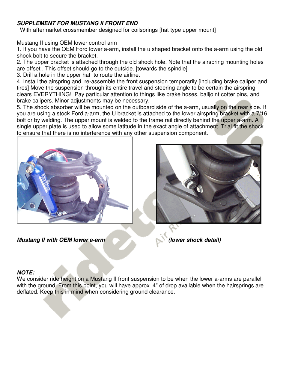 Ridetech 19011099 User Manual | Page 2 / 2
