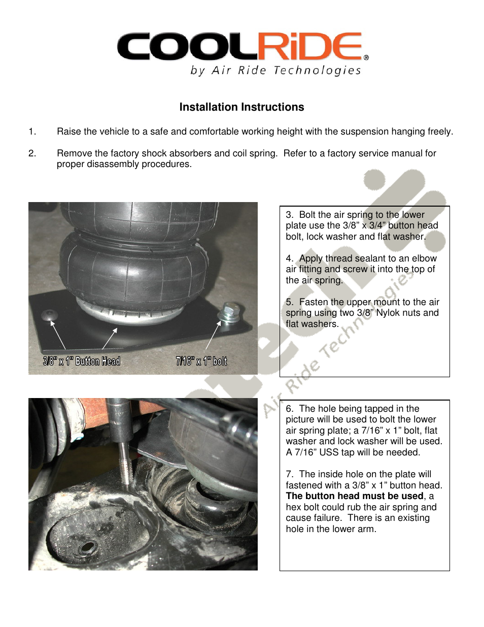 Ridetech 13044099 User Manual | Page 2 / 3