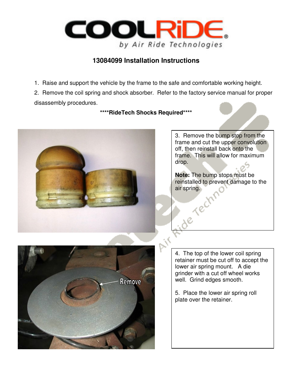Ridetech 13084099 User Manual | Page 2 / 4