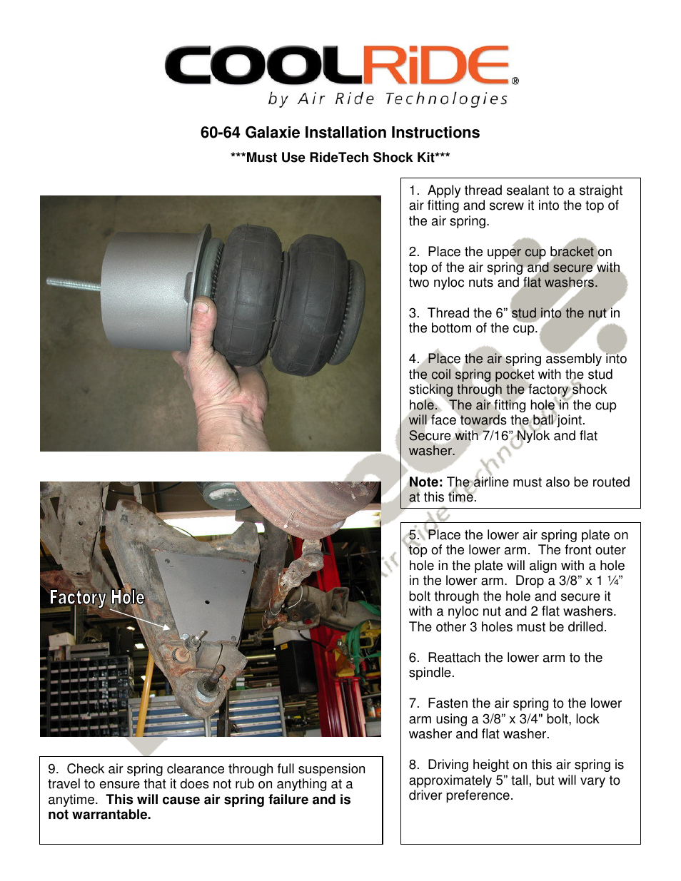 Ridetech 12161099 User Manual | Page 2 / 2