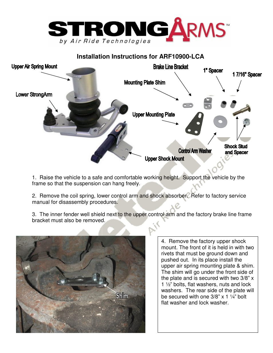 Ridetech 12061100 User Manual | Page 2 / 4