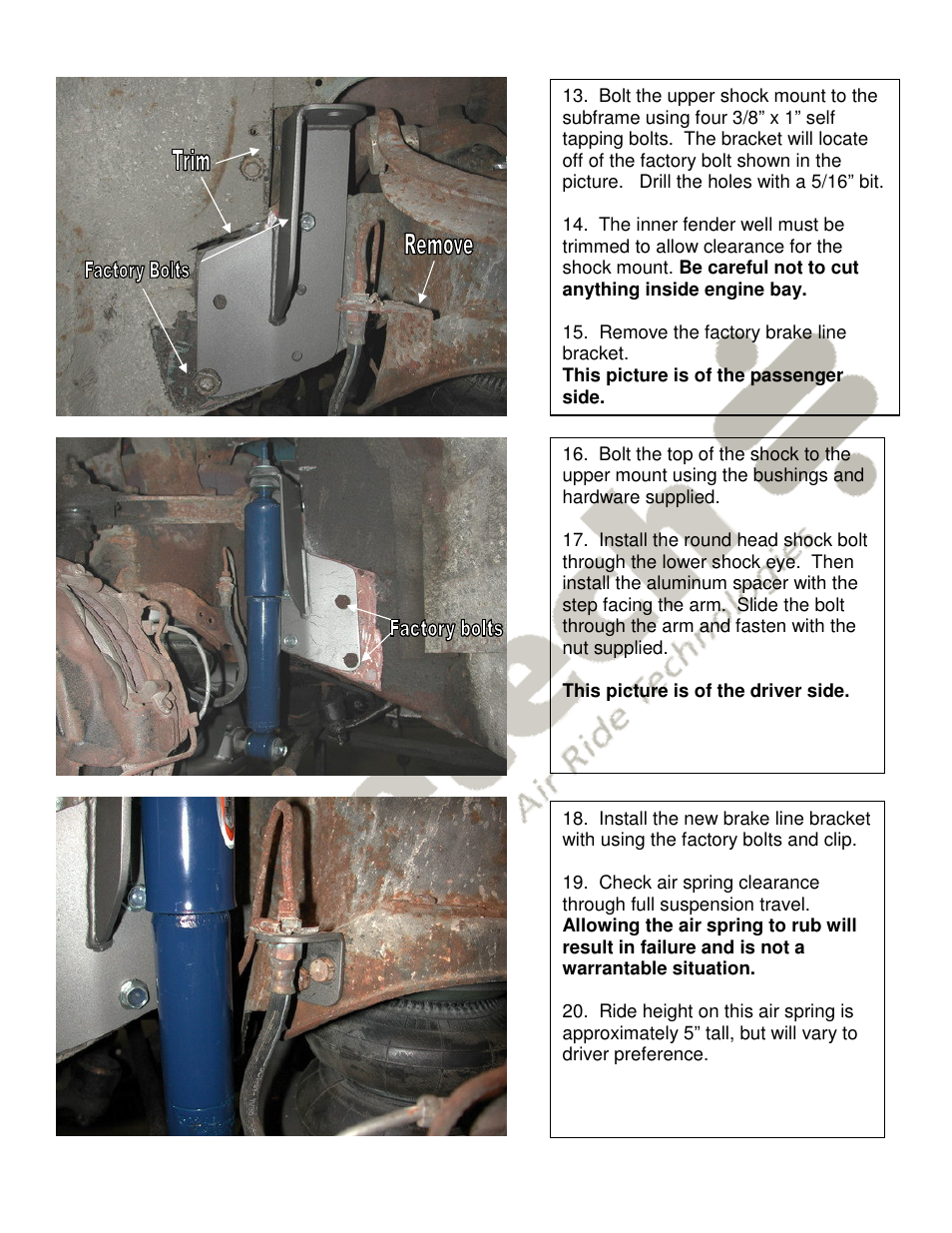 Ridetech 12061100 User Manual | Page 4 / 4