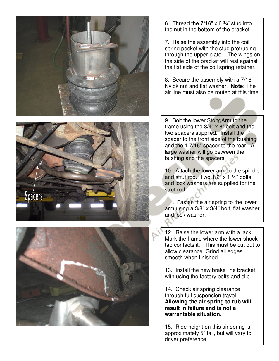 Ridetech 12060999 User Manual | Page 3 / 3