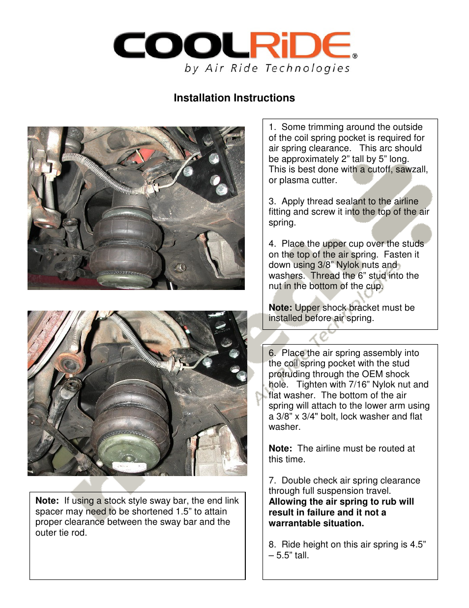 Ridetech 11390999 User Manual | Page 2 / 2
