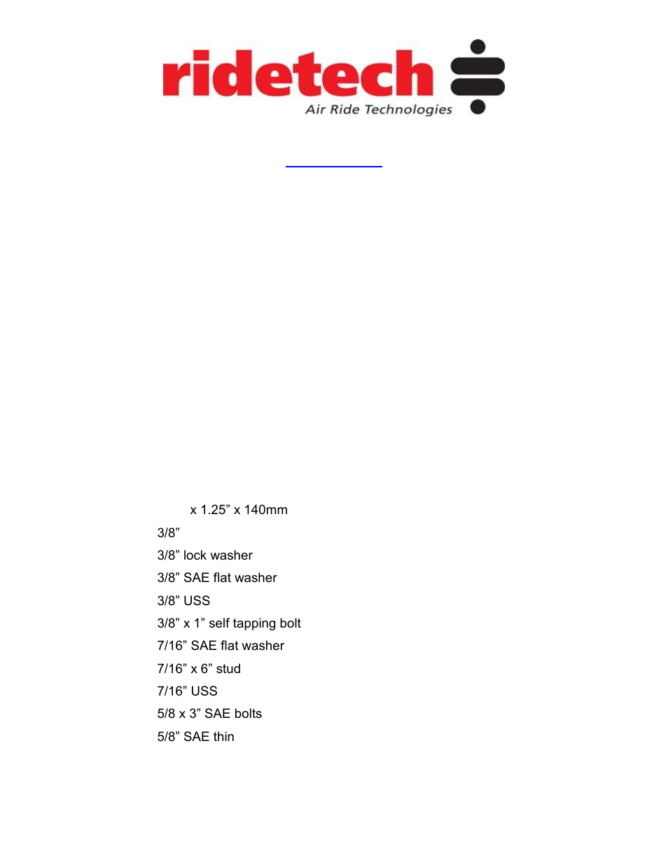 Ridetech 11381099 User Manual | 3 pages