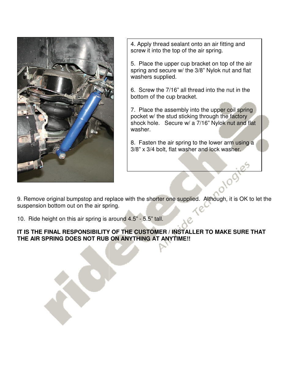 Ridetech 11380999 User Manual | Page 3 / 3