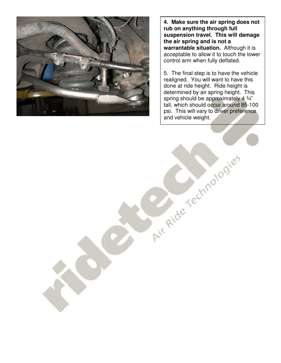 Ridetech 11370999 User Manual | Page 3 / 3