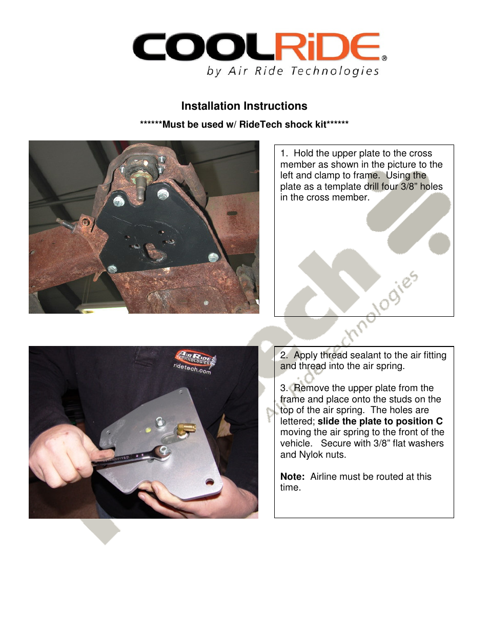 Ridetech 11330999 User Manual | Page 2 / 3