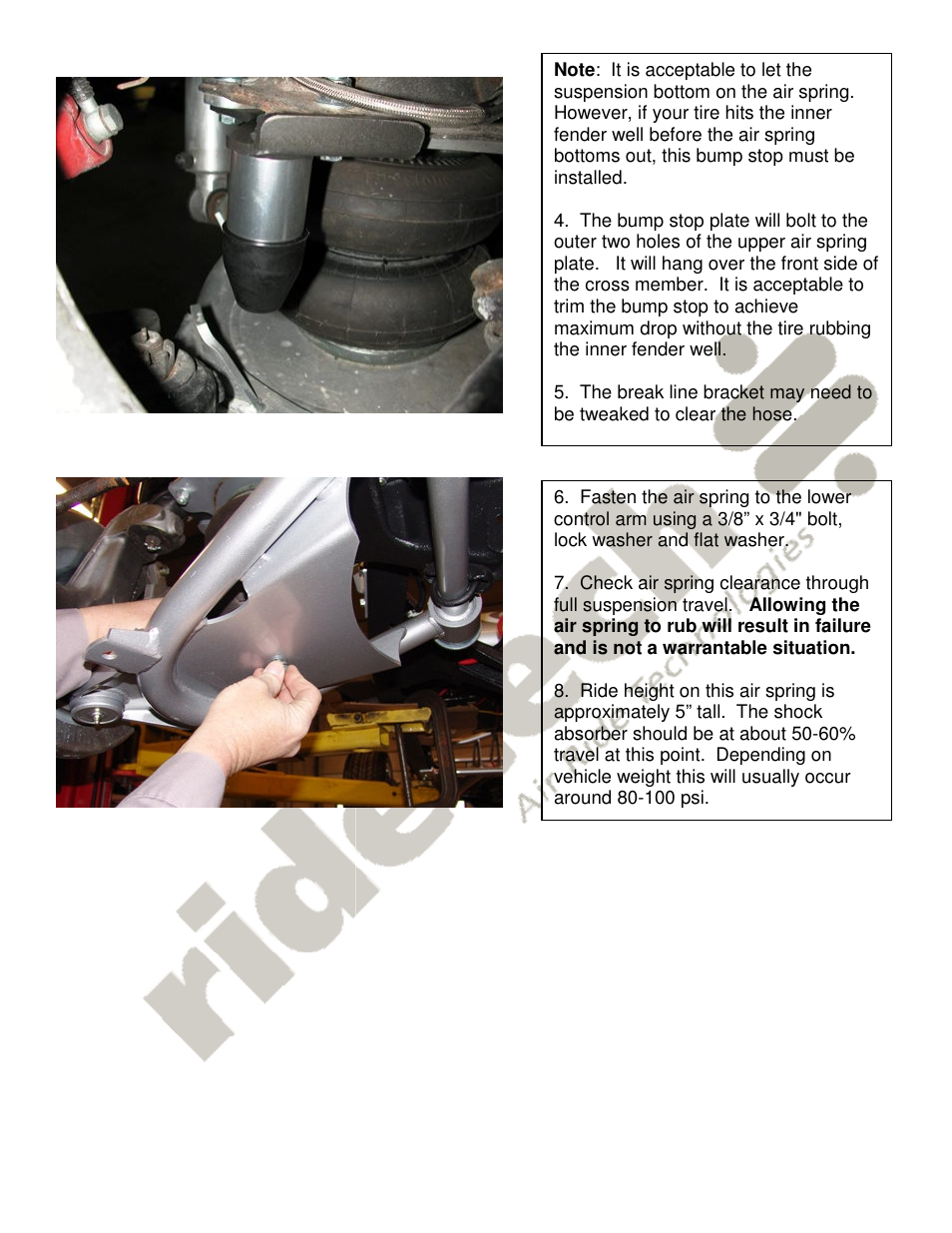 Ridetech 11330999 User Manual | Page 3 / 3