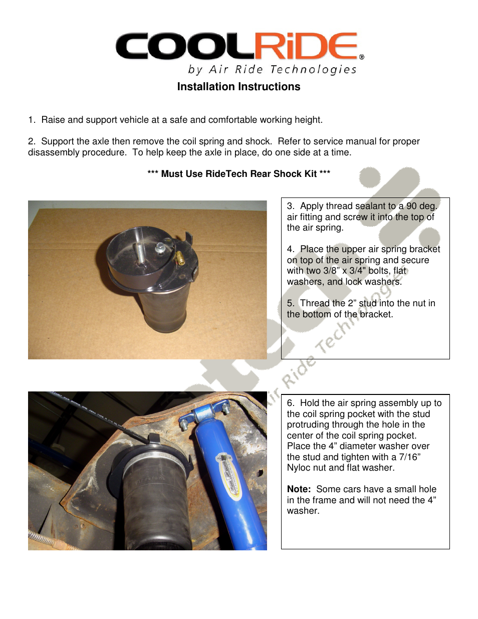 Ridetech 11324099 User Manual | Page 2 / 3