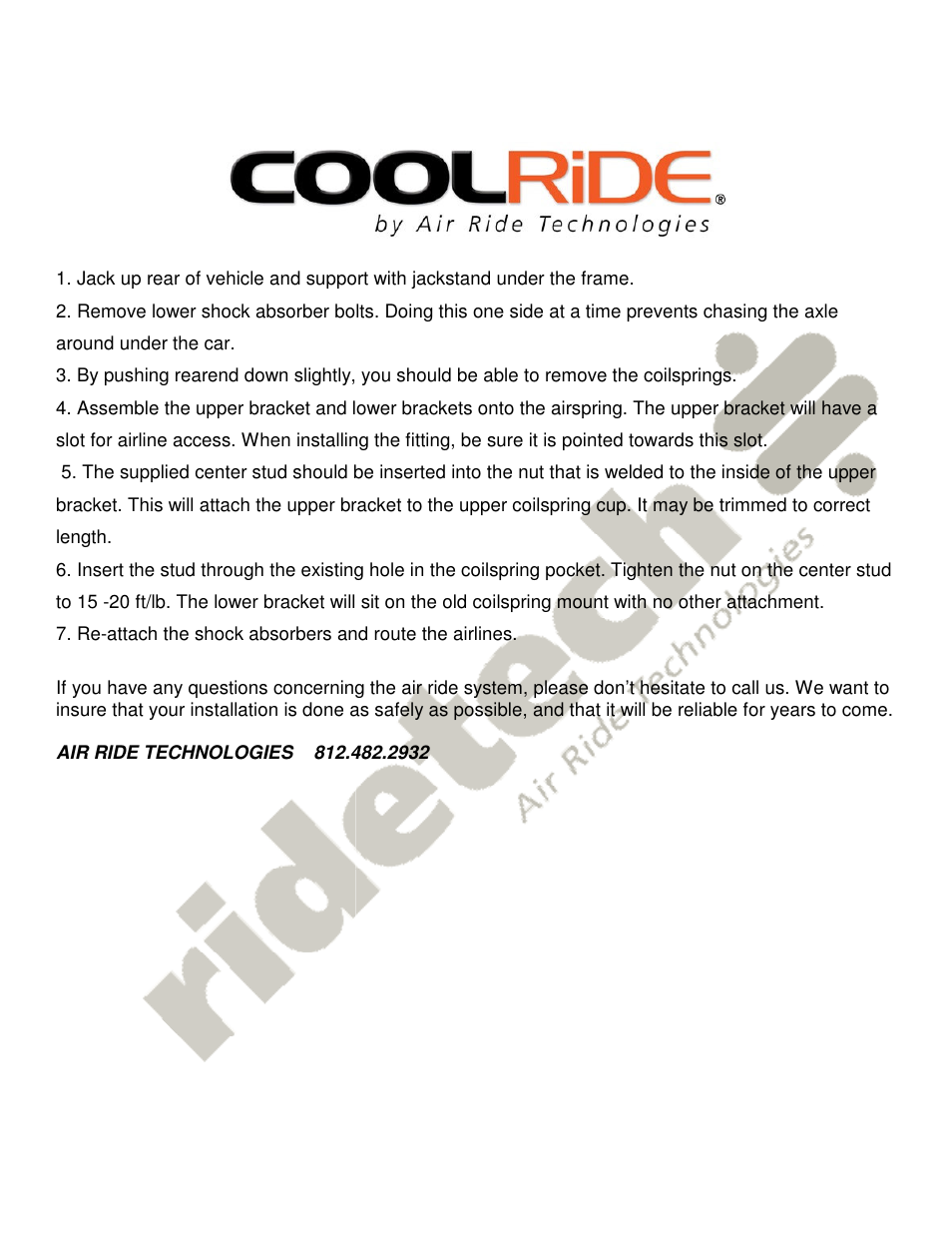 Ridetech 11314099 User Manual | Page 2 / 3