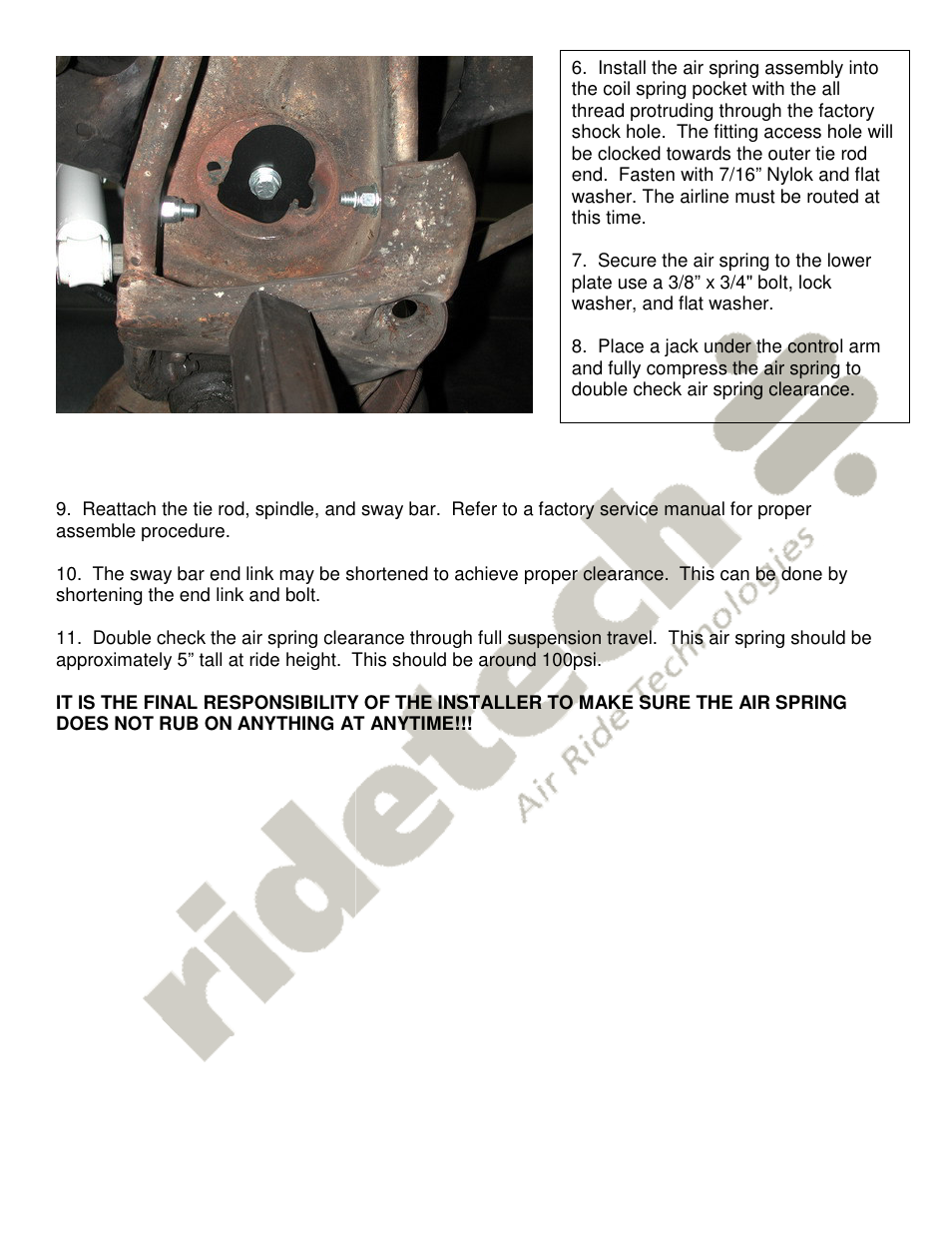 Ridetech 11281099 User Manual | Page 3 / 3