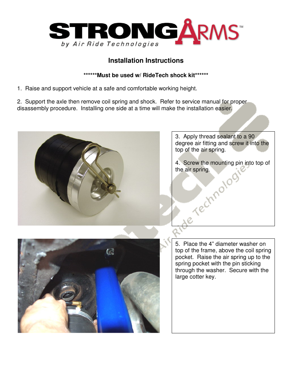 Ridetech 11224099 User Manual | Page 2 / 3