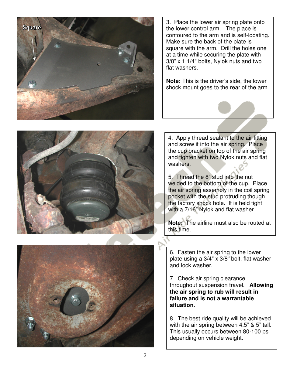 Ridetech 11161099 User Manual | Page 3 / 3