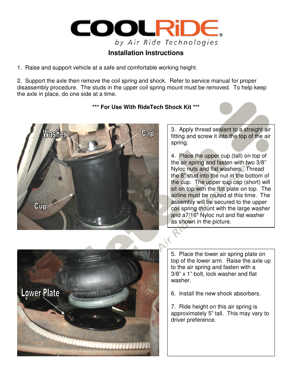 Ridetech 11134099 User Manual | Page 2 / 2