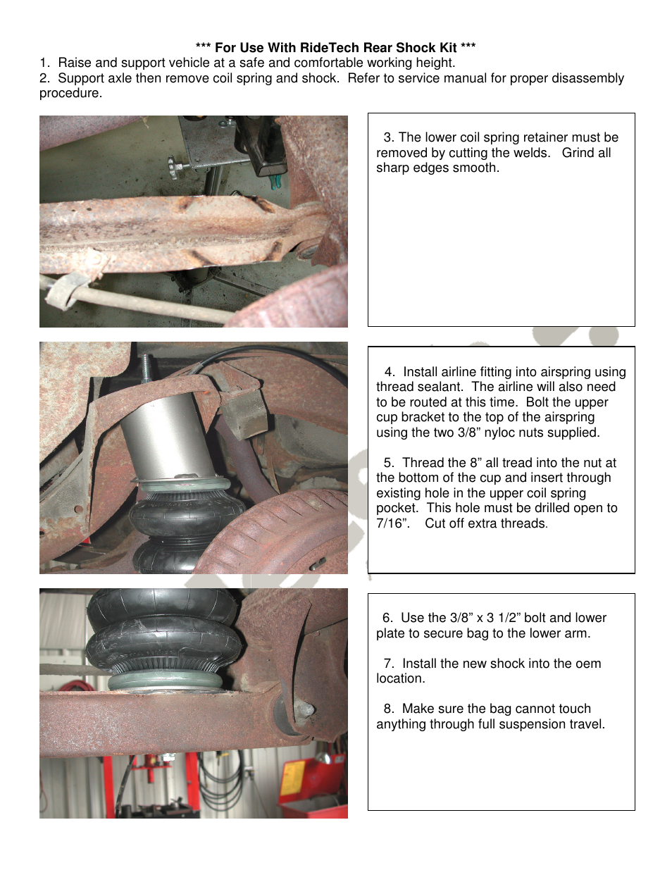Ridetech 11104099 User Manual | Page 2 / 2