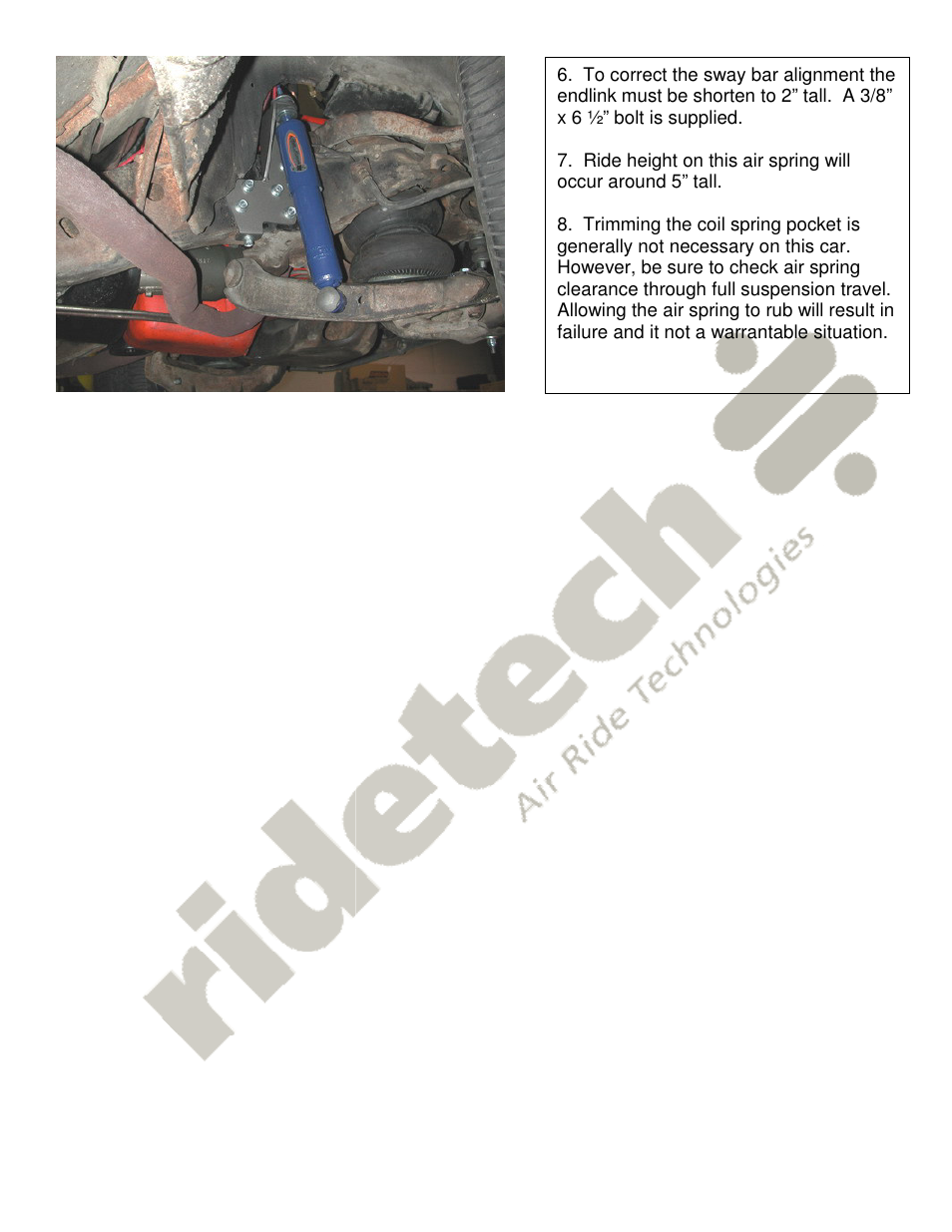 Ridetech 11051099 User Manual | Page 3 / 3