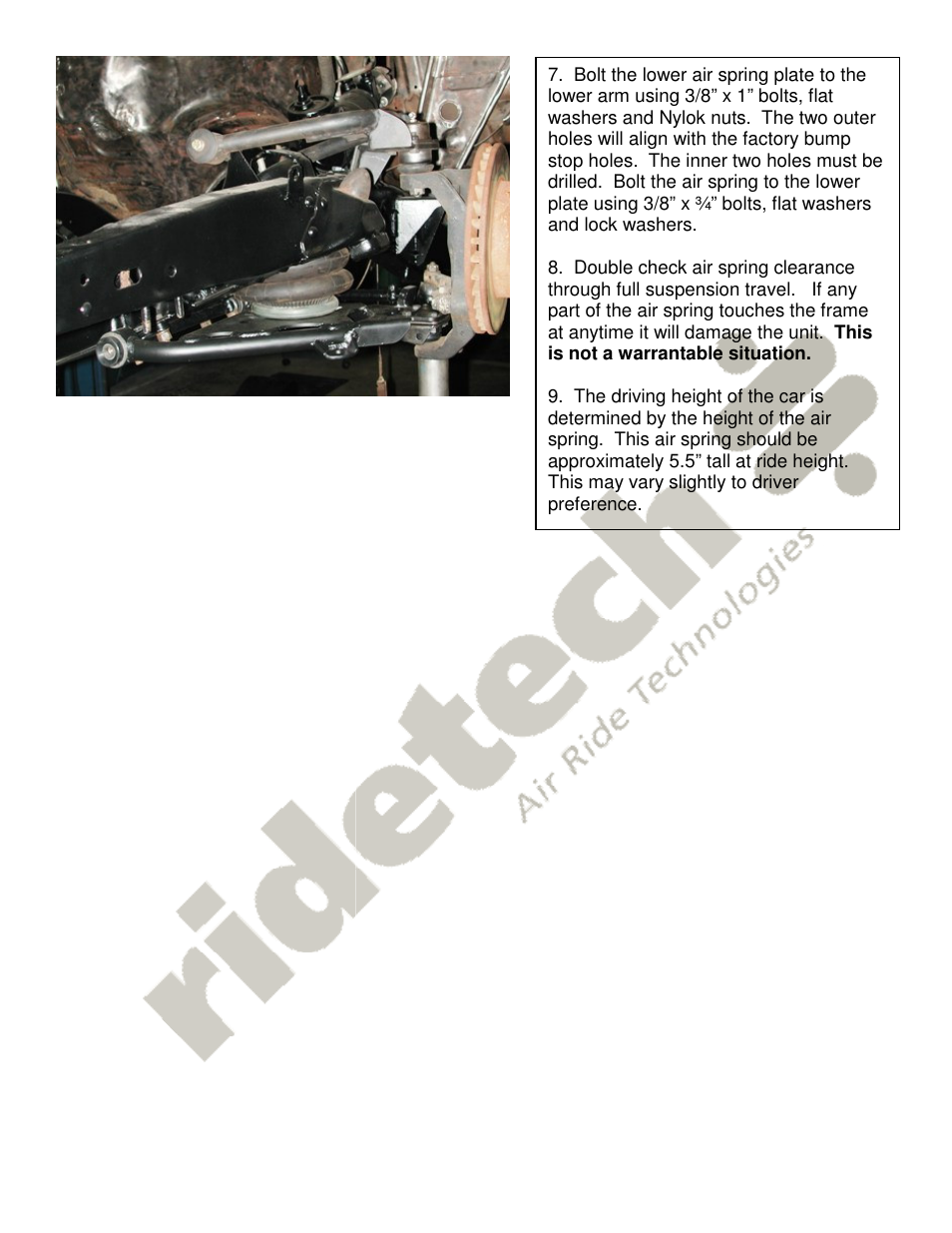 Ridetech 11011099 User Manual | Page 3 / 3