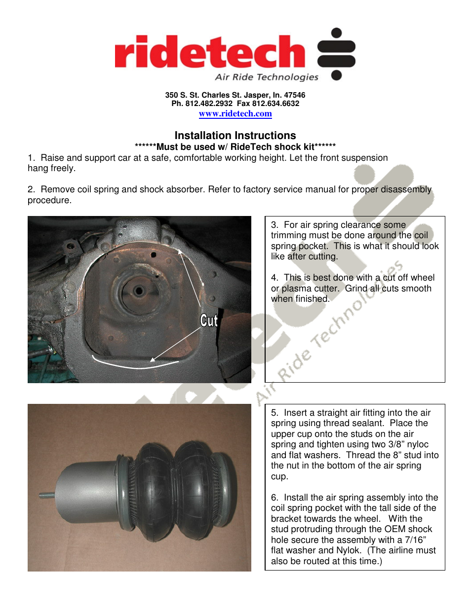 Ridetech 11010999 User Manual | Page 2 / 3