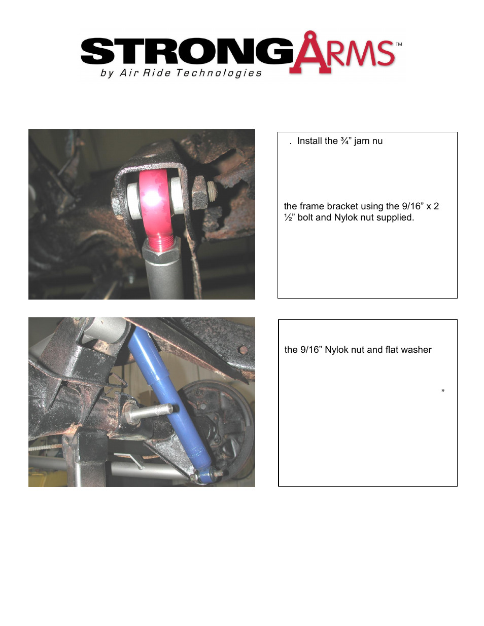 Installation instructions | Ridetech 11069000 User Manual | Page 2 / 2