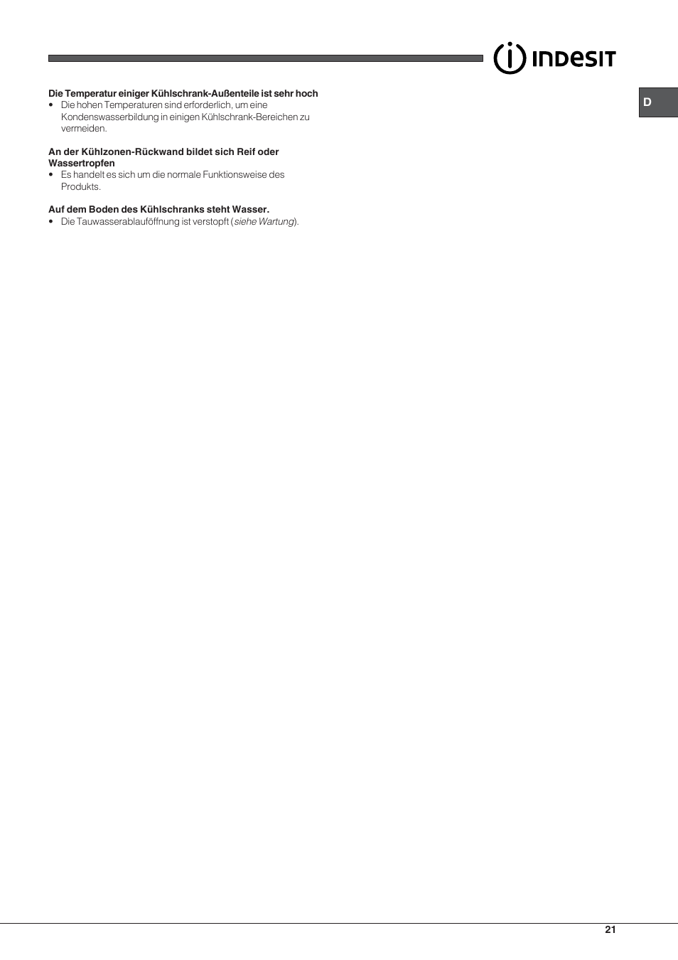 Indesit RAA 24 N User Manual | Page 21 / 52