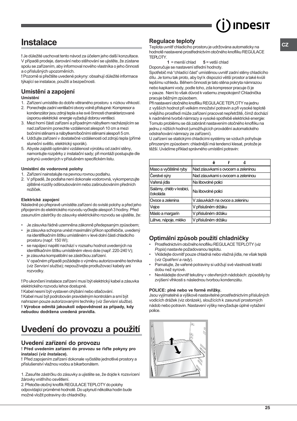 Indesit RAA 24 N User Manual | Page 25 / 52