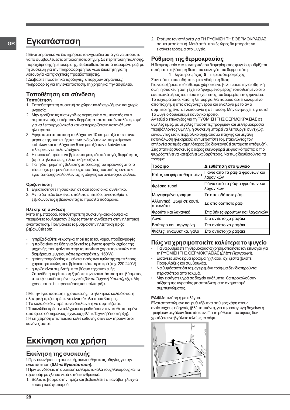Егкбфьуфбуз, Еккянзуз кбй чсюуз, Фпрпиэфзуз кбй уэндеуз | Еккянзуз фзт ухукехют, Сэимйуз фзт иесмпксбуябт, Рют нб чсзуймпрпйеяфе кблэфесб фп шхгеяп | Indesit RAA 24 N User Manual | Page 28 / 52