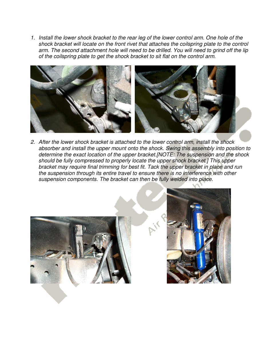 Ridetech 12010500 User Manual | Page 2 / 2