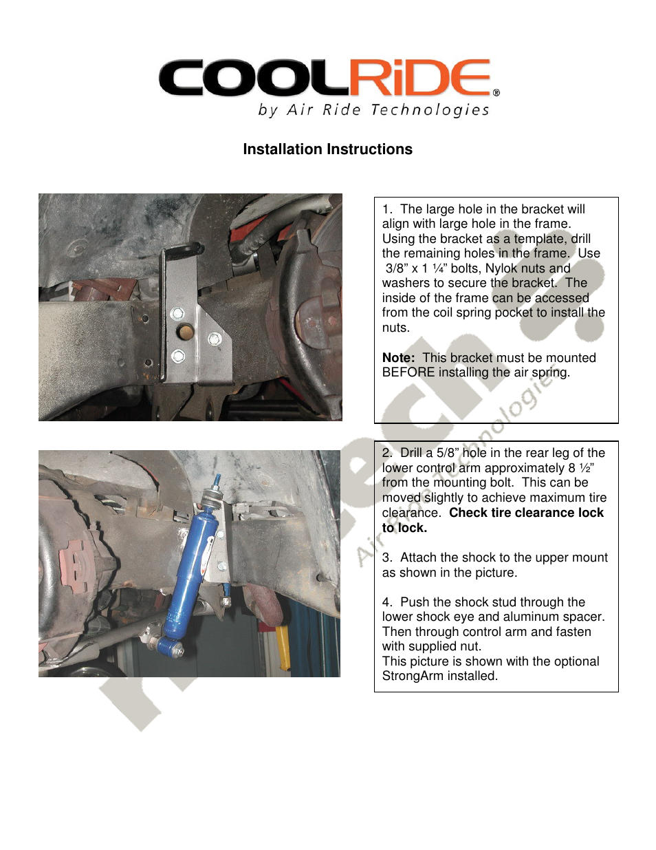 Ridetech 11370502 User Manual | Page 2 / 4