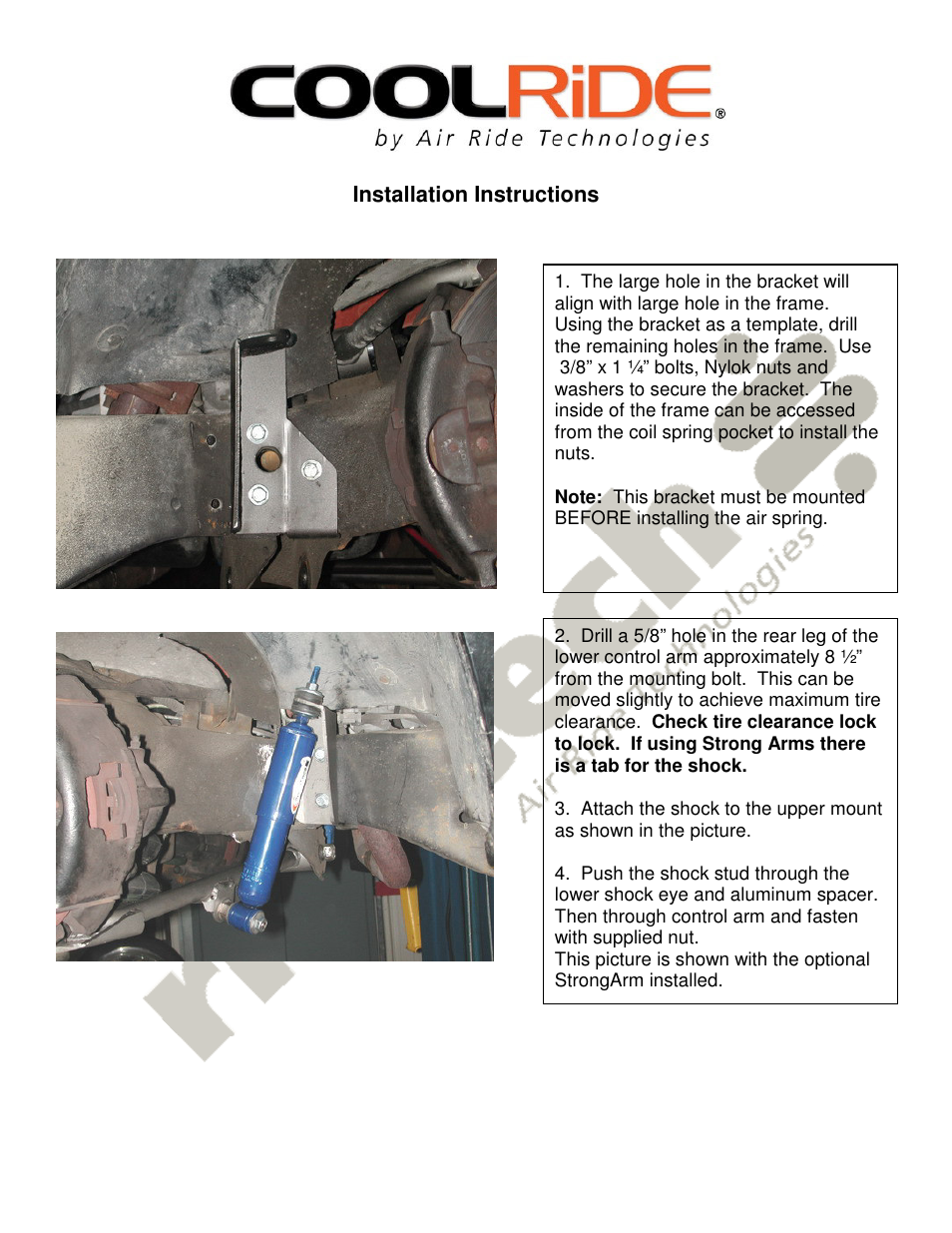 Ridetech 11370501 User Manual | Page 2 / 3