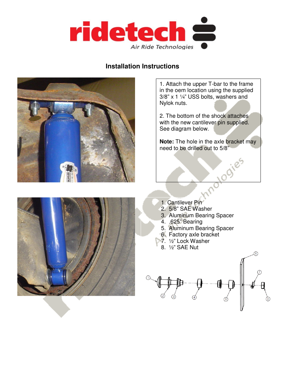 Ridetech 11220702 User Manual | Page 2 / 3