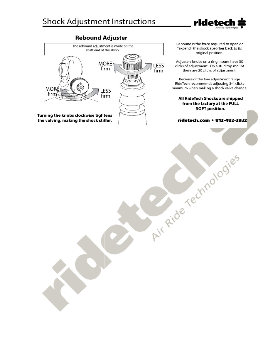 Ridetech 11220701 User Manual | Page 3 / 3