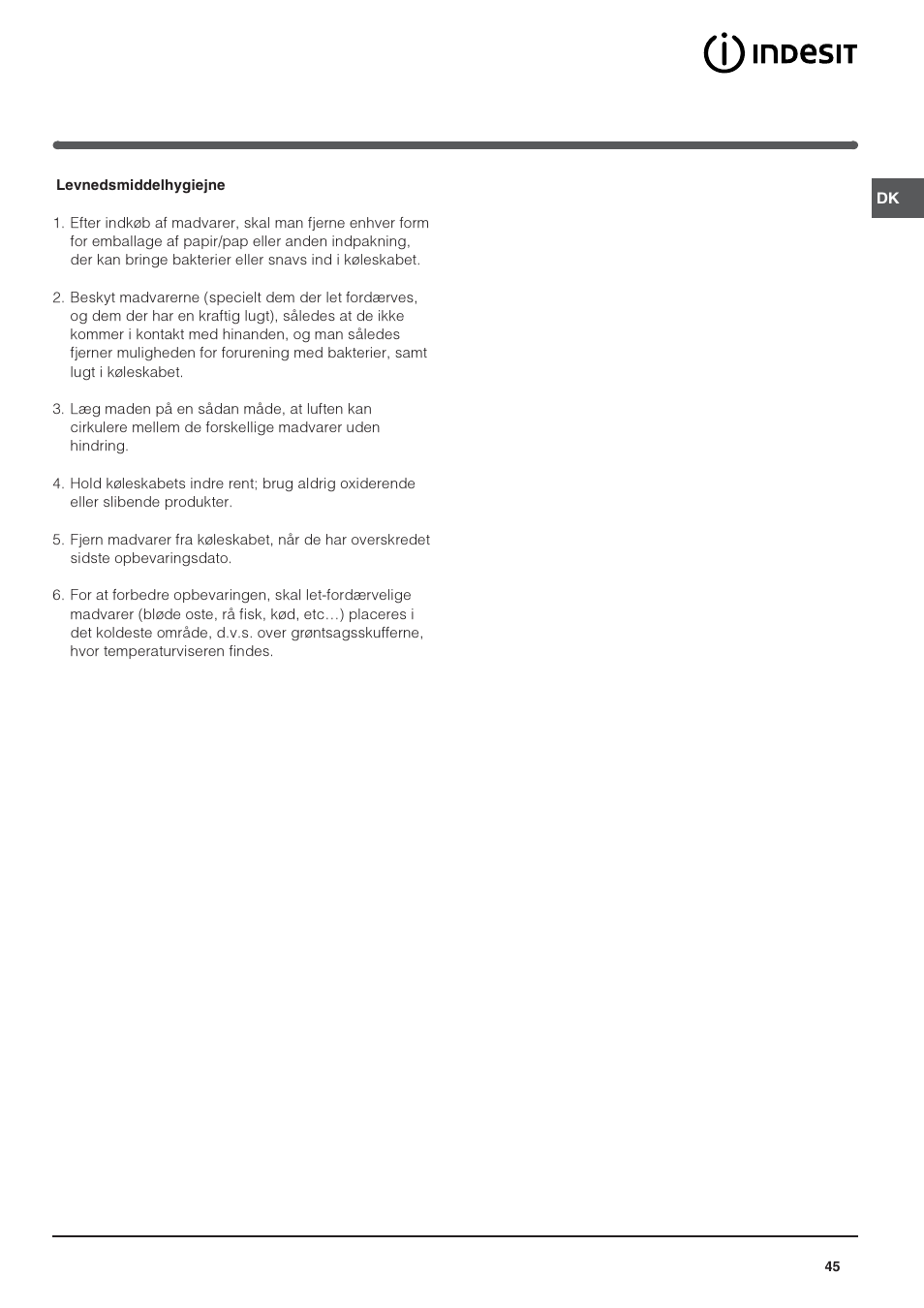 Indesit IN S 2311 User Manual | Page 45 / 48