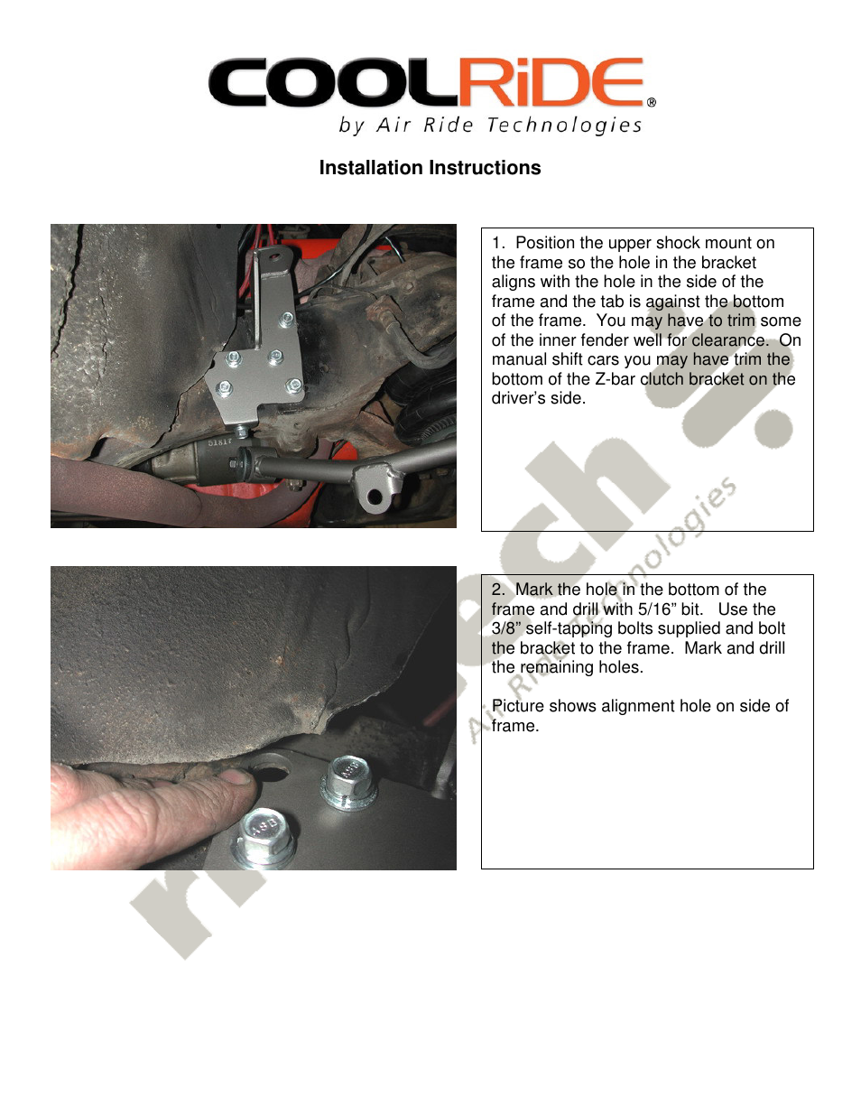 Ridetech 11050500 User Manual | Page 2 / 3