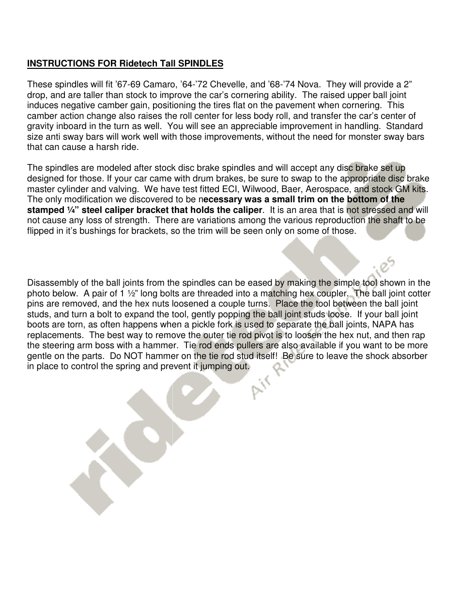 Ridetech 11009300 User Manual | Page 2 / 4