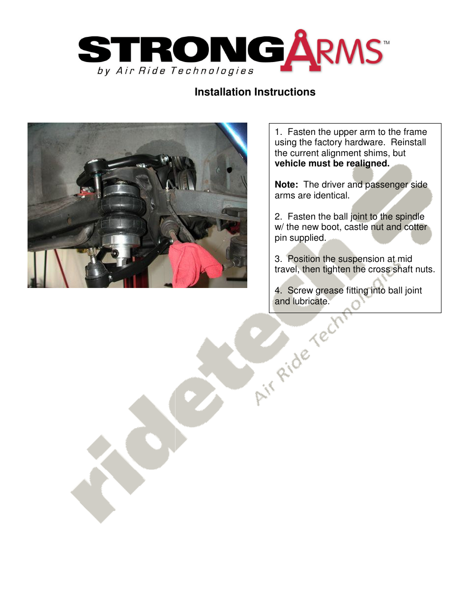 Ridetech 19013699 User Manual | Page 2 / 2