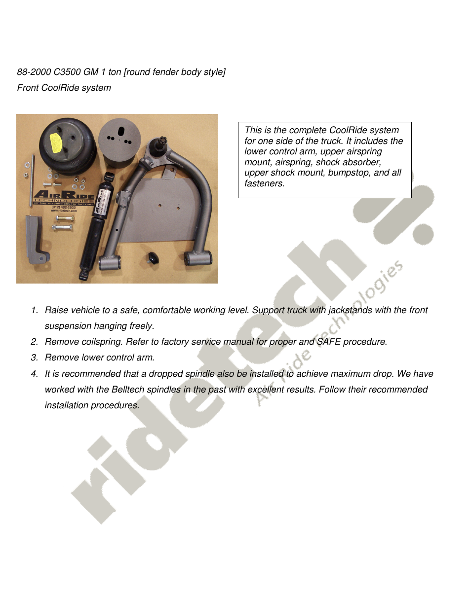 Ridetech 11441499 User Manual | Page 2 / 4