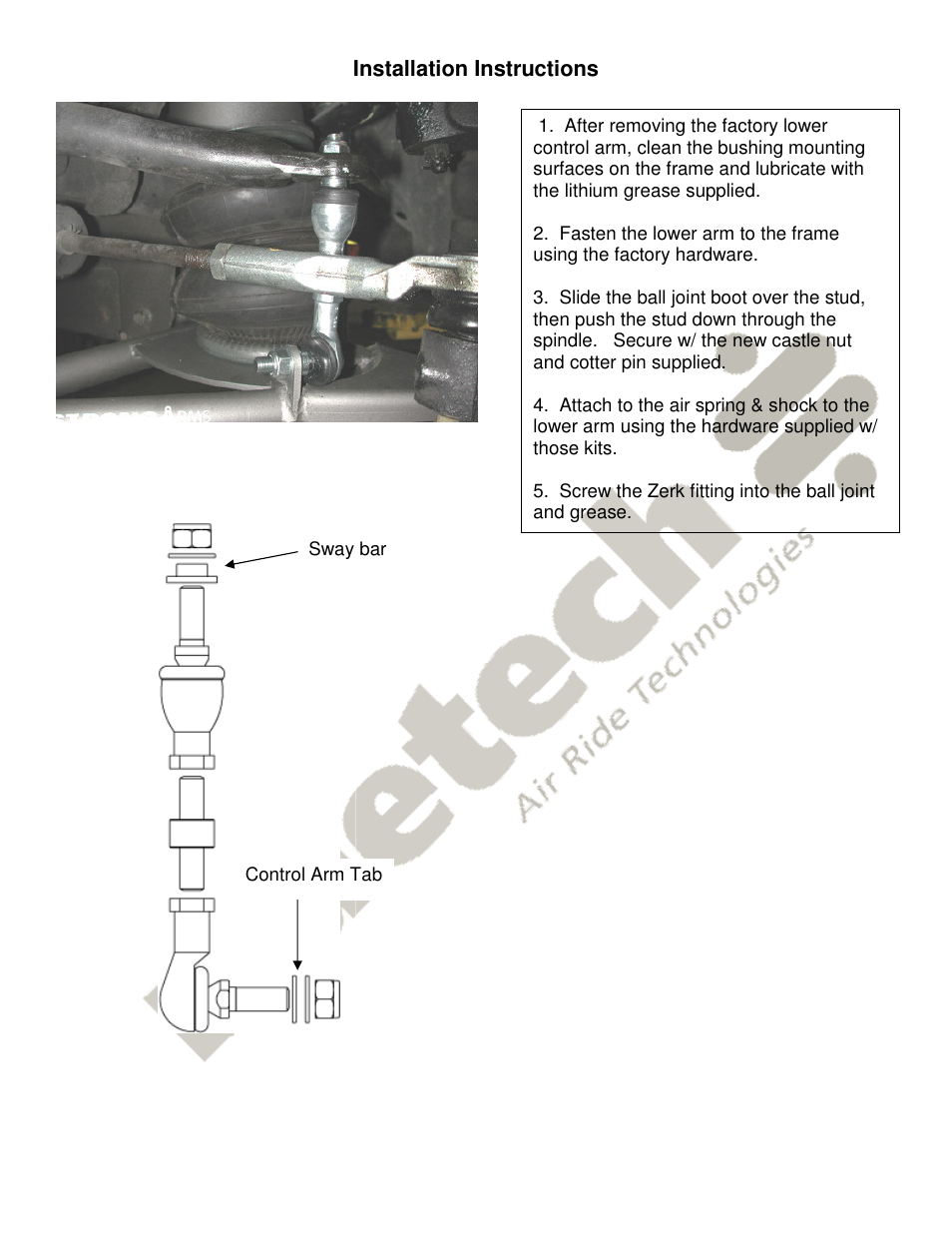 Ridetech 11381499 User Manual | Page 2 / 3