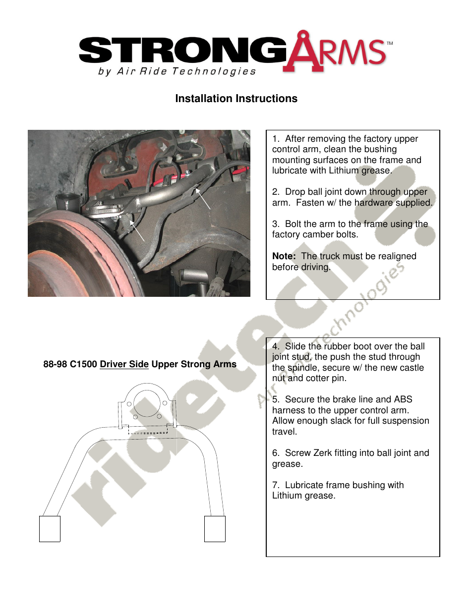 Ridetech 11373699 User Manual | Page 2 / 3