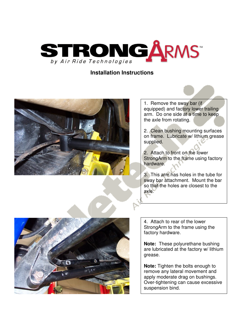 Ridetech 11324499 User Manual | Page 2 / 2