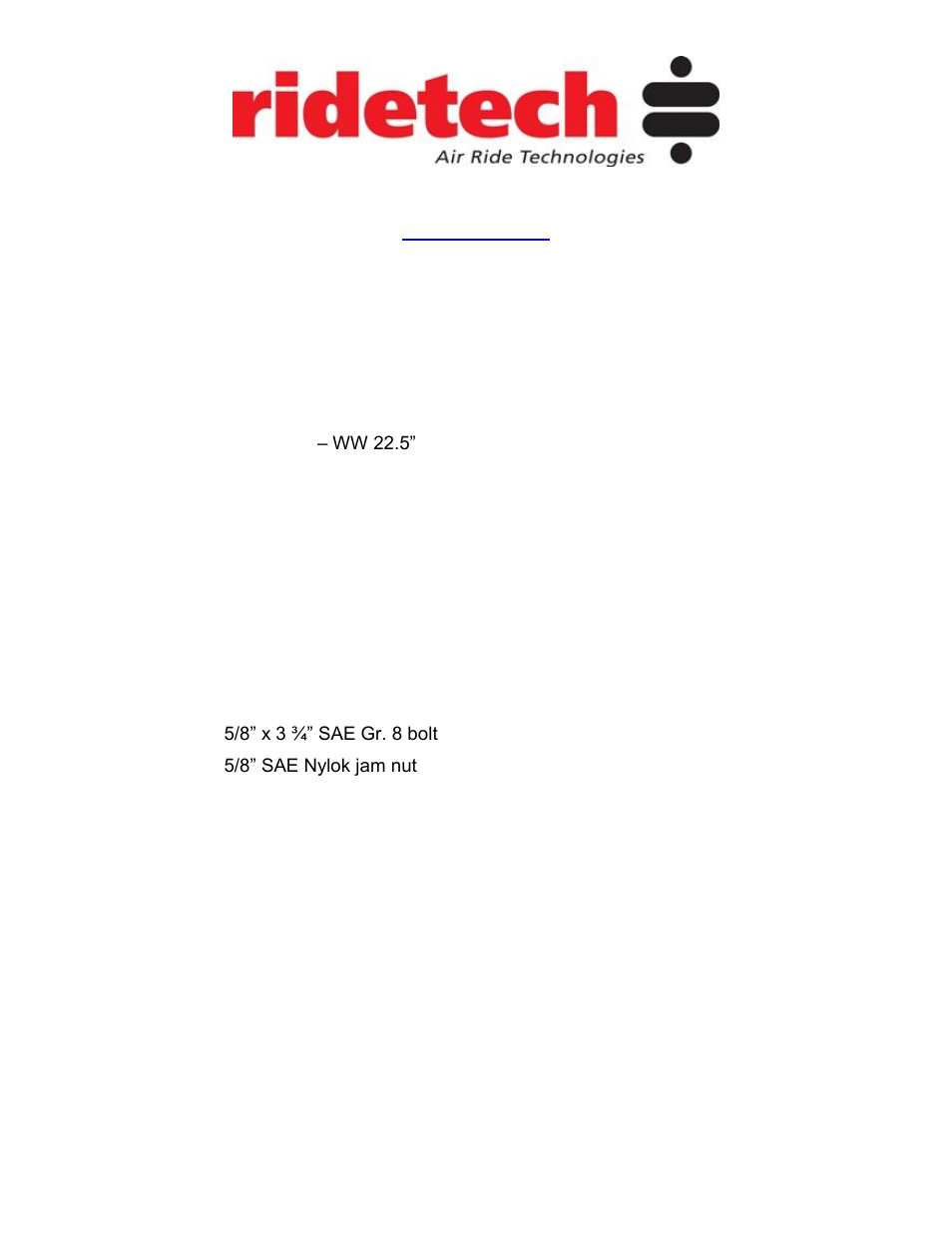 Ridetech 11284499 User Manual | 2 pages