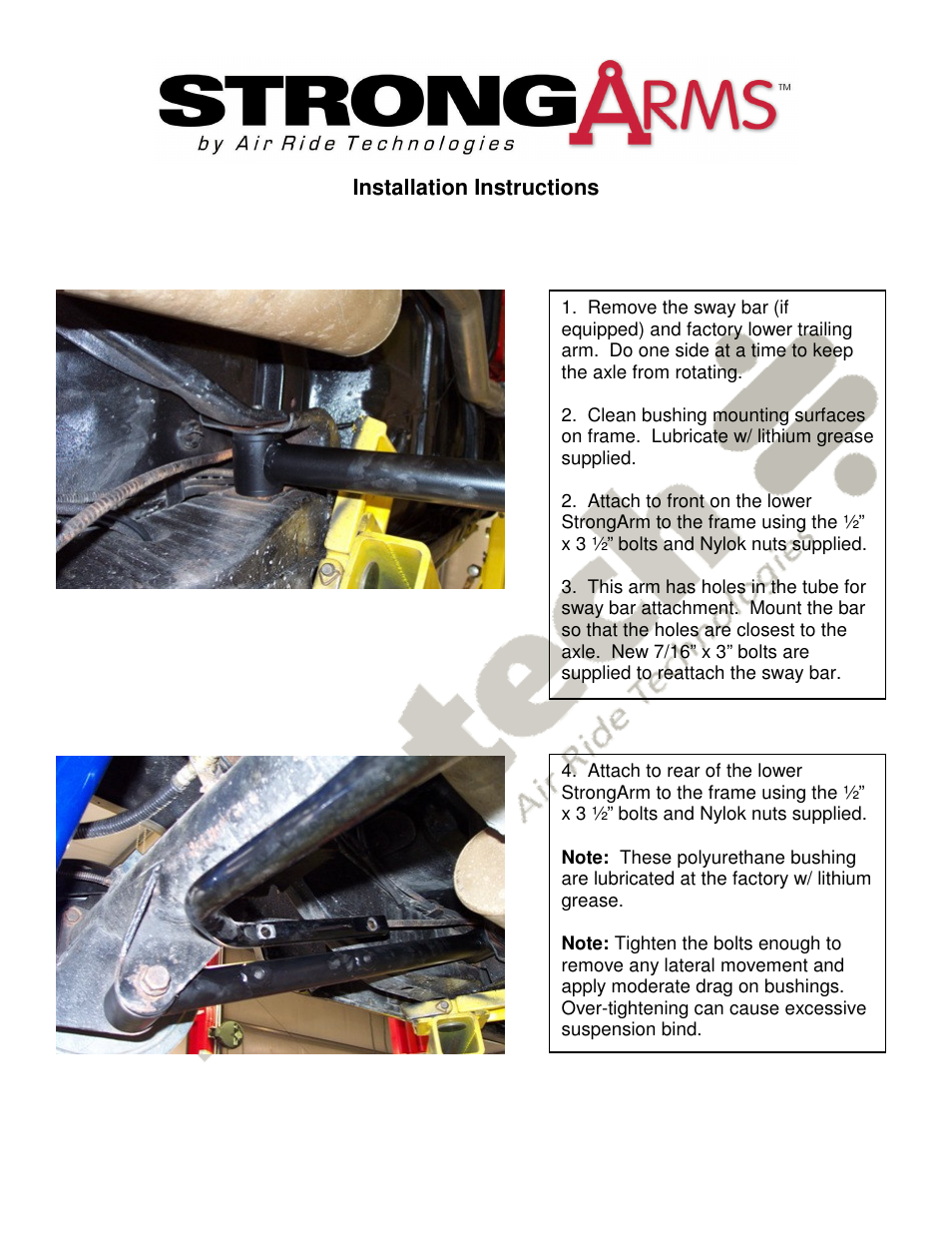 Ridetech 11224499 User Manual | Page 2 / 2